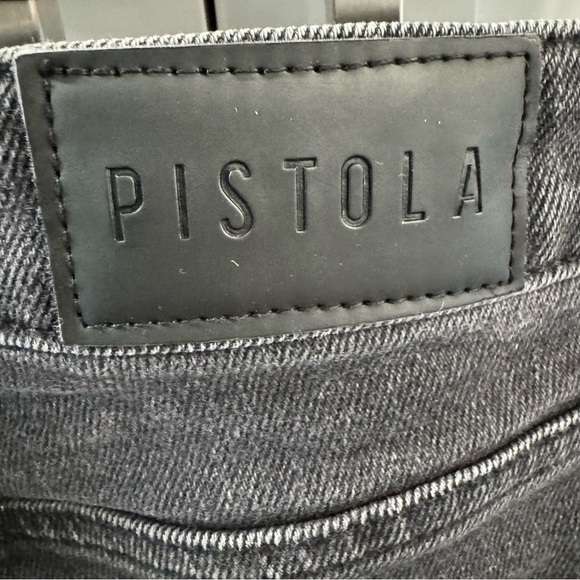 Revolve Pistola Washed Black Jeans with Distressed Split Hem size 27 - Picture 4 of 6